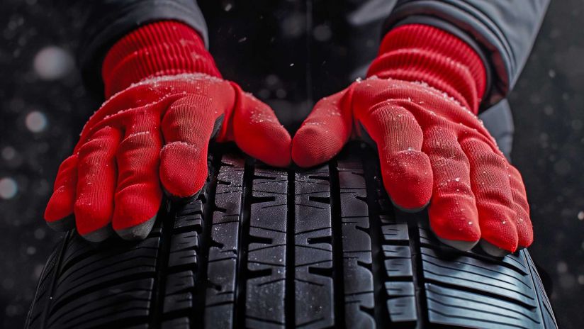 Gants de protection dans un atelier automobile