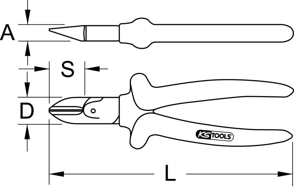 Pince coupante diagonale latérale 160 mm modèle suédois outils électricien  165