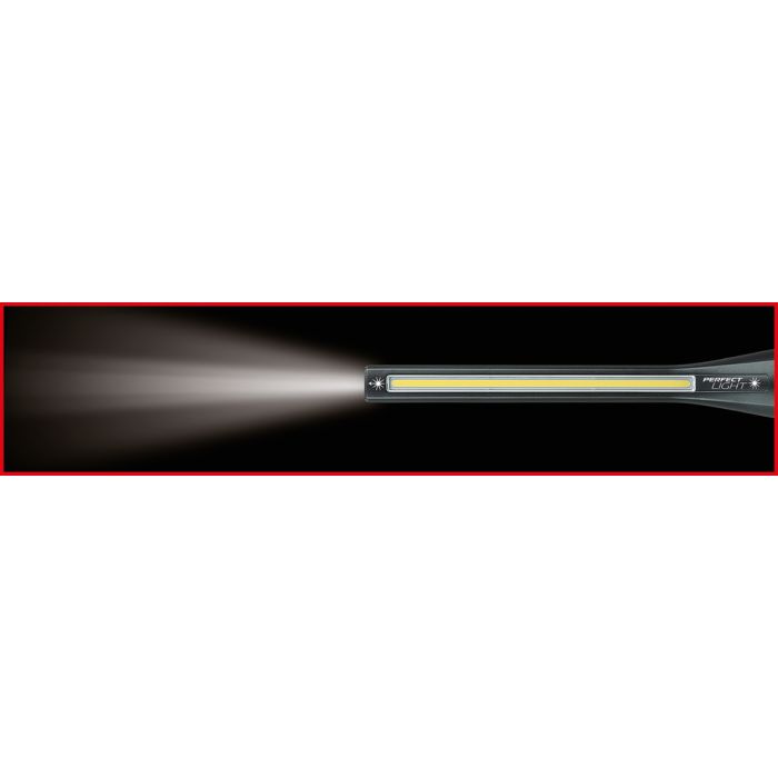 KS TOOLS - 150.4313 - Baladeuse LED COB 300 lumen - Eclairage latéral +  frontal - Puissante et pratique - Inclinable - Station charge micro-USB ou