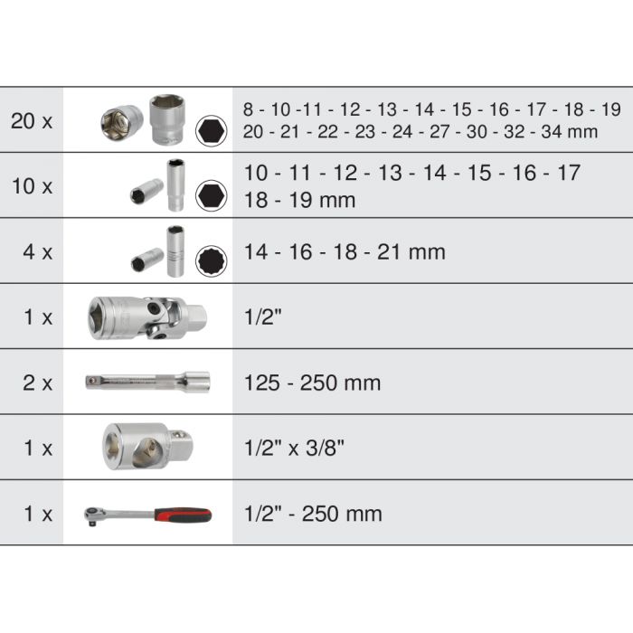 KS Tools - Douille longue 12 pans ULTIMATE 1/2'', 30 mm