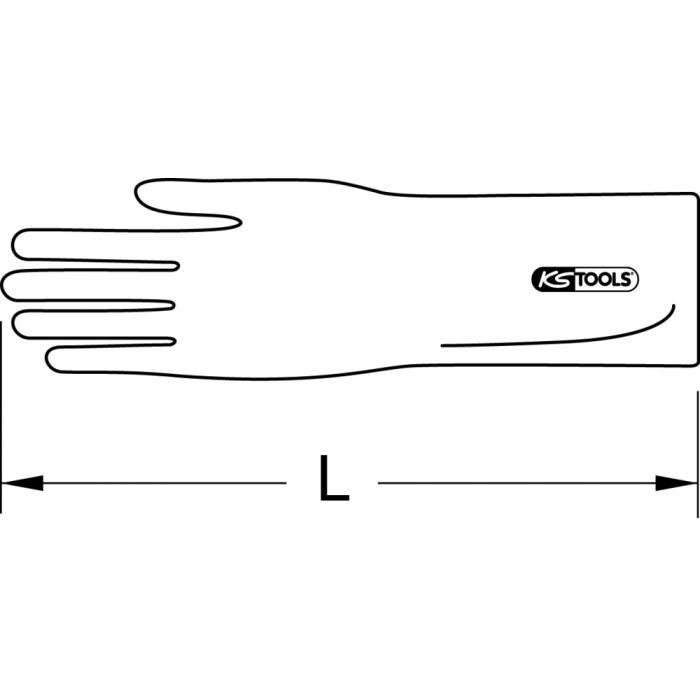 KS Tools - Gants d'électricien en latex naturel beige, classe 0 AZC, T10