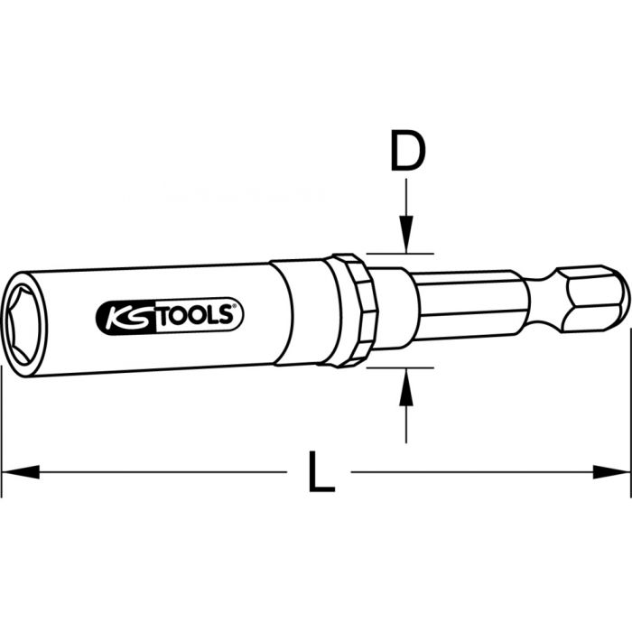 Porte embout magnétique KS Tools L 50 mm - Accessoires pour