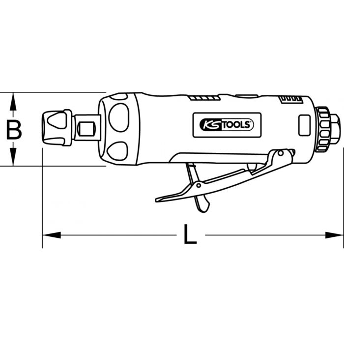 Mini meuleuse KS TOOLS Axiale droite - 123mm - 515.5530 - Espace