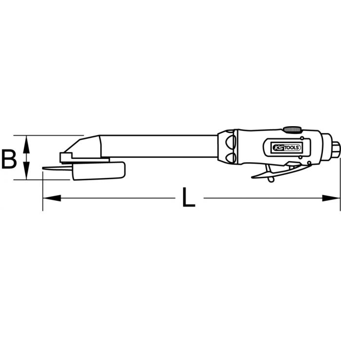 Meuleuse d'angle pneumatique, 6 mm - KS Tools